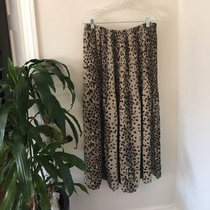 Vintage Leopard Print Maxi Skirt